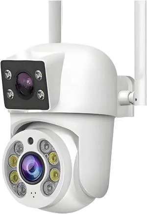 8MP WiFi IP Camera PTZ Dual Lens Dual Screen Manual Detection Full Color Night Vision Outdoor Security Surveillance Camera 8MP WiFi IP Camera PTZ Dual Lens Dual Screen Manual Detection Full Color Night Vision Outdoor Security Surveillance Camera