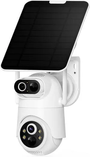 Solar Security Camera Wireless Outdoor Dual-Lens 2K Cameras for Home Color Night Vision PIR AI Human Motion Detection Solar Security Camera Wireless Outdoor Dual-Lens 2K Cameras for Home Color Night Vision PIR AI Human Motion Detection