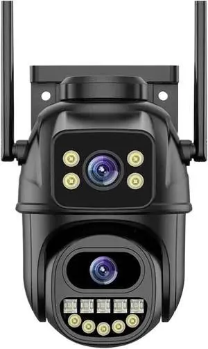 4K 8MP WiFi Surveillance Camera, Dual Lens, 4X Digital Zoom, AI Human Detect, Outdoor Security PTZ IP Cameras 4K 8MP WiFi Surveillance Camera, Dual Lens, 4X Digital Zoom, AI Human Detect, Outdoor Security PTZ IP Cameras
