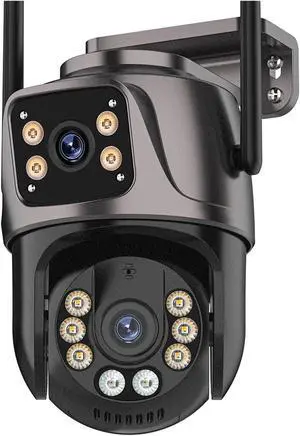 4K 8MP Outdoor WiFi IP Camera Dual Lens Security Camera 3K Dual Screen Human Dection Waterproof Camera PTZ Surveillance 4K 8MP Outdoor WiFi IP Camera Dual Lens Security Camera 3K Dual Screen Human Dection Waterproof Camera PTZ Surveillance