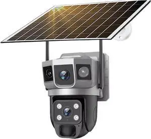 Dual Lens Three Screens WiFi Solar Camera 12MP 10X Zoom CCTV Outdoor Automatic Tracking Humanoid Detection Support PTZ IP66 Cam Dual Lens Three Screens WiFi Solar Camera 12MP 10X Zoom CCTV Outdoor Automatic Tracking Humanoid Detection Support PTZ IP66 Cam