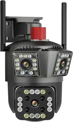 HD 8MP PTZ WiFi 4K Camera 6K 12MP Three Screens 8X Zoom Security Protection Motion Human Detection Outdoor IP CCTV Survalance HD 8MP PTZ WiFi 4K Camera 6K 12MP Three Screens 8X Zoom Security Protection Motion Human Detection Outdoor IP CCTV Survalance