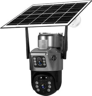 Outdoor PTZ 4MP 2K 4G SIM WiFi Solar Panel Dual Lens Camera Home Security CCTV Video Surveillance Built-in Battery Outdoor PTZ 4MP 2K 4G SIM WiFi Solar Panel Dual Lens Camera Home Security CCTV Video Surveillance Built-in Battery