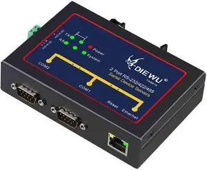 Industrial 2 Ports RS232/422/485 Serial Device Server Converter Support VCOM/TCP Server/TCP Client/UDP Mode Industrial 2 Ports RS232/422/485 Serial Device Server Converter Support VCOM/TCP Server/TCP Client/UDP Mode