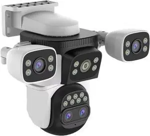 10K UHD WiFi6 20MP Outdoor Security Camera with 10X Zoom Four Screens Four Lenses PTZ Auto-Tracking Waterproof for CCTV 10K UHD WiFi6 20MP Outdoor Security Camera with 10X Zoom Four Screens Four Lenses PTZ Auto-Tracking Waterproof for CCTV