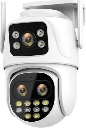 8MP Dual Screen and Dual Lens WiFi Surveillance Camera Ai Auto Tracking Color Night Vision Bluetooth Outdoor PTZ Security Camera 8MP Dual Screen and Dual Lens WiFi Surveillance Camera Ai Auto Tracking Color Night Vision Bluetooth Outdoor PTZ Security Camera