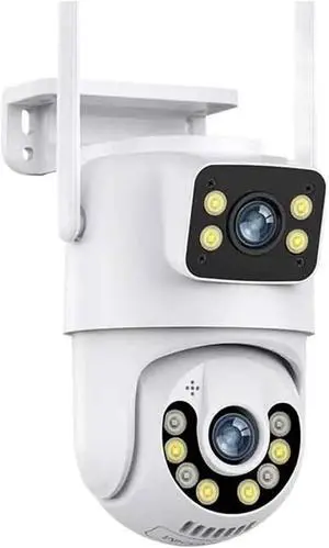 Outdoor Security IP Camera 4K 8MP HD Dual Lens External WiFi PTZ Camera Auto Tracking Street Surveillance Camera Outdoor Security IP Camera 4K 8MP HD Dual Lens External WiFi PTZ Camera Auto Tracking Street Surveillance Camera