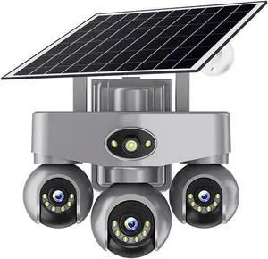 6MP Triple Lens Solar Security Camera Wireless Outdoor, for V380 Pro PTZ Camera 24/7 Continuous Recording,Intelligent Tracking, Color Night Vision, IP66 Waterproof Outdoor Surveillance Cameras1 6MP Triple Lens Solar Security Camera Wireless Outdoor, for V380 Pro PTZ Camera 24/7 Continuous Recording,Intelligent Tracking, Color Night Vision, IP66 Waterproof Outdoor Surveillance Cameras1