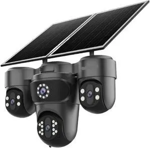 20MP Four Screen Solar Security Camera, 4G SIM Outdoor IP CCTV with AOV, 12X Zoom, 3 PTZ 360° & 24/7 Recording 20MP Four Screen Solar Security Camera, 4G SIM Outdoor IP CCTV with AOV, 12X Zoom, 3 PTZ 360° & 24/7 Recording