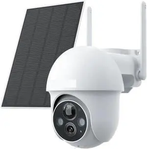 2K Solar Security Camera Spotlight 360° Outdoor IP66 Waterproof PIR Detection Rechargeable Battery Two Way 2K Solar Security Camera Spotlight 360° Outdoor IP66 Waterproof PIR Detection Rechargeable Battery Two Way