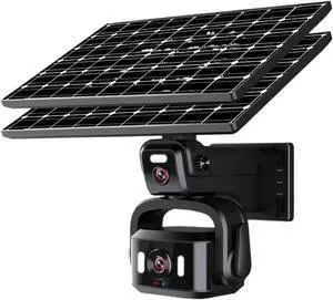 4K 8MP Dual Lens Solar Security Camera, Wireless WiFi Outdoor Cam with Built-in Battery & Solar Panel for 24H Surveillance 4K 8MP Dual Lens Solar Security Camera, Wireless WiFi Outdoor Cam with Built-in Battery & Solar Panel for 24H Surveillance