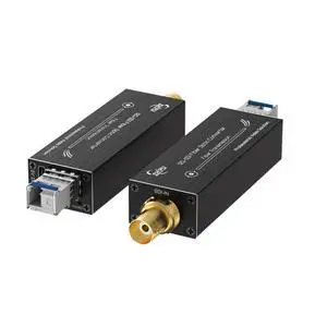 Mini 12G-SDI Fiber Extender, 1-Channel 12G-SDI Video Over Fiber with Embedded Audio, 20km Transmission, Supports 4K, Mini Size with 5V DC Power for Broadcast and Surveillance Applications Mini 12G-SDI Fiber Extender, 1-Channel 12G-SDI Video Over Fiber with Embedded Audio, 20km Transmission, Supports 4K, Mini Size with 5V DC Power for Broadcast and Surveillance Applications