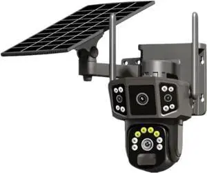4K Dual Lens Solar Security Camera, Wireless WiFi & 4G SIM Outdoor CCTV with 10X Zoom, V380 APP Control 4K Dual Lens Solar Security Camera, Wireless WiFi & 4G SIM Outdoor CCTV with 10X Zoom, V380 APP Control