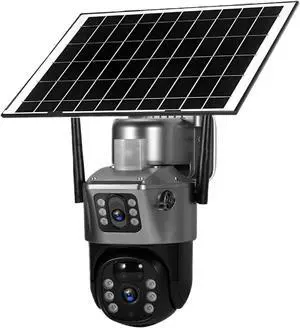 4K 8MP Dual Lens Solar Security Camera, Low Power WiFi Outdoor IP Cam with PIR Night Vision & Real-Time Remote Alerts 4K 8MP Dual Lens Solar Security Camera, Low Power WiFi Outdoor IP Cam with PIR Night Vision & Real-Time Remote Alerts