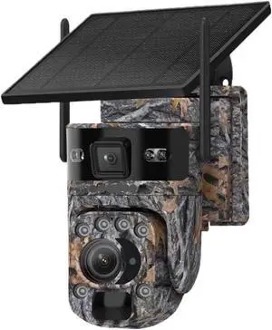 12MP 60X Optical Zoom Dual Screen Solar PTZ Security Camera, 4G WiFi Outdoor Cam with PIR Detection & Auto Tracking 12MP 60X Optical Zoom Dual Screen Solar PTZ Security Camera, 4G WiFi Outdoor Cam with PIR Detection & Auto Tracking
