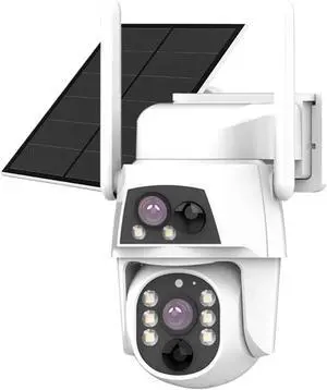 4MP HD Dual Lens Solar PTZ Security Camera, 4G WiFi Outdoor Wireless Cam with 12000mAh Battery, PIR & Dual Night Vision 4MP HD Dual Lens Solar PTZ Security Camera, 4G WiFi Outdoor Wireless Cam with 12000mAh Battery, PIR & Dual Night Vision