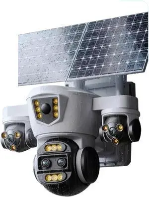 20MP HD 10X Zoom Solar PTZ Security Camera, Dual Solar Panel 4G WiFi Outdoor Cam Waterproof with Night Vision Motion Detection 20MP HD 10X Zoom Solar PTZ Security Camera, Dual Solar Panel 4G WiFi Outdoor Cam Waterproof with Night Vision Motion Detection
