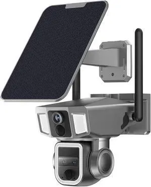 12MP 2 in 1 4G and WiFi Dual Screen Solar Camera OutdoorThree Lens Dual PIR Detection 10X Zoom Auto Tracking CCTV Cam 12MP 2 in 1 4G and WiFi Dual Screen Solar Camera OutdoorThree Lens Dual PIR Detection 10X Zoom Auto Tracking CCTV Cam