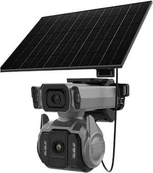 12X Optical Zoom Dual Screen Solar Security Camera, 4G WiFi Outdoor Surveillance Cam with AI Tracking & 24/7 Continuous Recording 12X Optical Zoom Dual Screen Solar Security Camera, 4G WiFi Outdoor Surveillance Cam with AI Tracking & 24/7 Continuous Recording