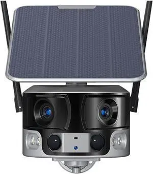 Solar Security Camera Outdoor Dual Lens Wide View 4G/WiFi Wireless Cameras 4K/8MP Color Night Vision Human Tracking Solar Security Camera Outdoor Dual Lens Wide View 4G/WiFi Wireless Cameras 4K/8MP Color Night Vision Human Tracking