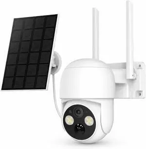 3MP WiFi Solar PTZ Security Camera with 6000mAh Battery, Full Color Alarm Recording, PIR Sensor, IP65 Outdoor Waterproof 3MP WiFi Solar PTZ Security Camera with 6000mAh Battery, Full Color Alarm Recording, PIR Sensor, IP65 Outdoor Waterproof