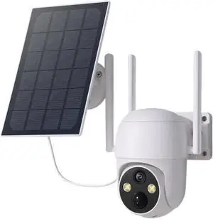2.4G WiFi Solar Security Camera Outdoor, IP65 Weatherproof Two-Way Audio Support 128G TF Card Wide Temperature Surveillance Cam 2.4G WiFi Solar Security Camera Outdoor, IP65 Weatherproof Two-Way Audio Support 128G TF Card Wide Temperature Surveillance Cam