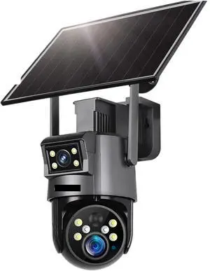 8MP Real 20X Optical Zoom Dual Screen Solar Secutity Camera 4K 4G/WiFi PIR Detection Auto Tracking PTZ Camera(WiFi 20XZoom 32G) 8MP Real 20X Optical Zoom Dual Screen Solar Secutity Camera 4K 4G/WiFi PIR Detection Auto Tracking PTZ Camera(WiFi 20XZoom 32G)