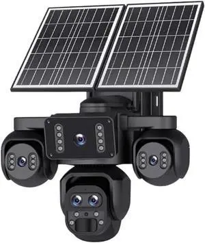 20MP 10X Zoom Camara Solar 4G SIM 5 Lens 4 Screens Security Protection 360° Auto Tracking Home Surveillance Systems(5L Camera 10X Zoom) 20MP 10X Zoom Camara Solar 4G SIM 5 Lens 4 Screens Security Protection 360° Auto Tracking Home Surveillance Systems(5L Camera 10X Zoom)