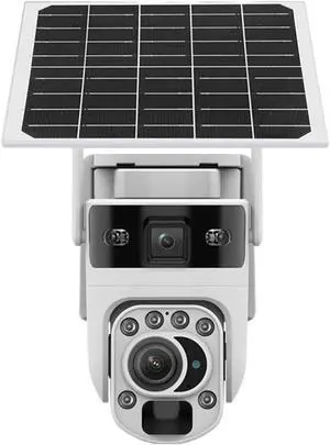 4G 60x Zoom Dual-Lens Solar-Powered Camera with WiFi Outdoor Wireless Surveillance Camera, Dual-View Security high-Definition Video Monitor(WiFi Cam No Card) 4G 60x Zoom Dual-Lens Solar-Powered Camera with WiFi Outdoor Wireless Surveillance Camera, Dual-View Security high-Definition Video Monitor(WiFi Cam No Card)