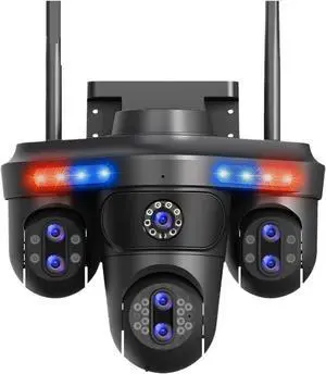 35MP Outdoor WiFi PTZ Security Cam 7-Lens 4-Screen 10X Zoom Auto Tracking Surveillance Device(UK_WiFi) 35MP Outdoor WiFi PTZ Security Cam 7-Lens 4-Screen 10X Zoom Auto Tracking Surveillance Device(UK_WiFi)