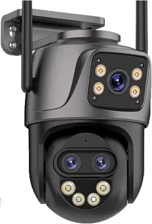 WiFi IP Camera Outdoor 8X Zoom Three Lens Dual Screen PTZ Camera Auto Tracking Home Security CCTV Surveillance ICSEE(EU Plug) WiFi IP Camera Outdoor 8X Zoom Three Lens Dual Screen PTZ Camera Auto Tracking Home Security CCTV Surveillance ICSEE(EU Plug)