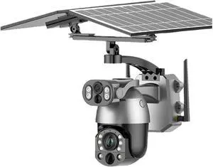 4k Dual Lens View 50X Optical Zoom Solar Battery PTZ Camera 10MP SIM Card Outdoor WiFi CCTV Surveillance Camera(WiFi 10MP Camera) 4k Dual Lens View 50X Optical Zoom Solar Battery PTZ Camera 10MP SIM Card Outdoor WiFi CCTV Surveillance Camera(WiFi 10MP Camera)