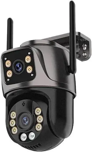 4K Dual-Lens Outdoor PTZ Camera with AI Auto Tracking, 8MP HD Wi-Fi IP CCTV, Dual Screen, Two-Way Audio, ICSee P2P(8MP Add 128G Card) 4K Dual-Lens Outdoor PTZ Camera with AI Auto Tracking, 8MP HD Wi-Fi IP CCTV, Dual Screen, Two-Way Audio, ICSee P2P(8MP Add 128G Card)