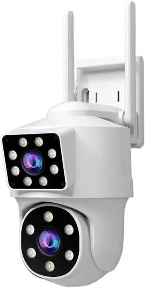 8MP Dual Lens Dual Screen IP Camera WiFi PTZ Camera Outdoor 4MP AI Auto Tracking CCTV HD Audio Video Surveillance(US Plug,1/3") 8MP Dual Lens Dual Screen IP Camera WiFi PTZ Camera Outdoor 4MP AI Auto Tracking CCTV HD Audio Video Surveillance(US Plug,1/3")