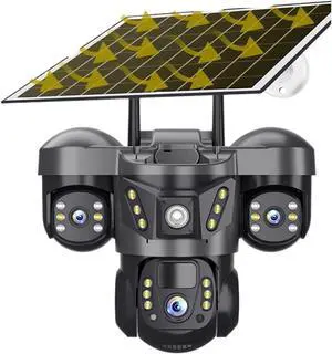 3 Lens 4G Solar Camera HD 15MP 8K Outdoor PTZ Waterproof Night Vision Two-Way Audio V380 Camera Mobile Tracking CCTV IP Camera(4G Camera 128G) 3 Lens 4G Solar Camera HD 15MP 8K Outdoor PTZ Waterproof Night Vision Two-Way Audio V380 Camera Mobile Tracking CCTV IP Camera(4G Camera 128G)