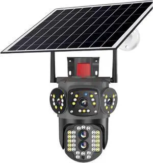 4K 8MP Solar Camera Outdoor Dual Lens WiFi IP Camera PIR Night Vision V380 Pro CCTV Security Protection Monitor(Solar WiFi Add 128G) 4K 8MP Solar Camera Outdoor Dual Lens WiFi IP Camera PIR Night Vision V380 Pro CCTV Security Protection Monitor(Solar WiFi Add 128G)