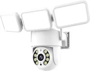 4MP Floodlight Camera WiFi PTZ Outdoor AI Humanoid Tracking Night Vision Cameras CCTV Smart Home Security Protection(UK Plug_Camera ADD 64G) 4MP Floodlight Camera WiFi PTZ Outdoor AI Humanoid Tracking Night Vision Cameras CCTV Smart Home Security Protection(UK Plug_Camera ADD 64G)