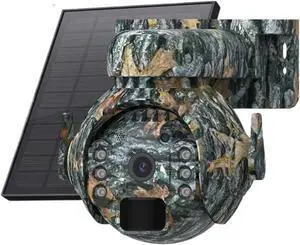 5MP 4G Solar Security Cameras WiFi Outdoor 2K 360° View Animal Monitoring Camouflage Color Battery PTZ Camera(4G Camera add 32GB) 5MP 4G Solar Security Cameras WiFi Outdoor 2K 360° View Animal Monitoring Camouflage Color Battery PTZ Camera(4G Camera add 32GB)