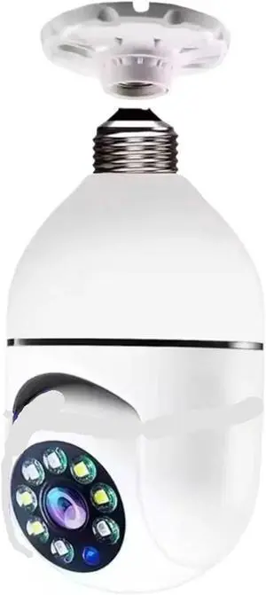360° PTZ Bulb WiFi Security Camera, Wireless Indoor & Outdoor IP Surveillance Monitor with Night Vision Smart Home Security Cam 360° PTZ Bulb WiFi Security Camera, Wireless Indoor & Outdoor IP Surveillance Monitor with Night Vision Smart Home Security Cam