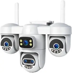 20MP 10X Zoom 5-Lens 4-Screen Outdoor WiFi PTZ Security Cam Auto Tracking with 5m Power Cable(EU,WiFi Cam add 128GB) 20MP 10X Zoom 5-Lens 4-Screen Outdoor WiFi PTZ Security Cam Auto Tracking with 5m Power Cable(EU,WiFi Cam add 128GB)