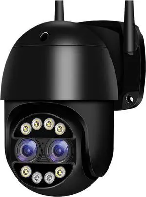 4K 8MP PTZ IP Camera 8X Zoom Dual-Lens Security Camera Ai Human Detection Smart Home Outdoor WiFi Surveillance Camera(US Plug,4MP 32G SD Card) 4K 8MP PTZ IP Camera 8X Zoom Dual-Lens Security Camera Ai Human Detection Smart Home Outdoor WiFi Surveillance Camera(US Plug,4MP 32G SD Card)