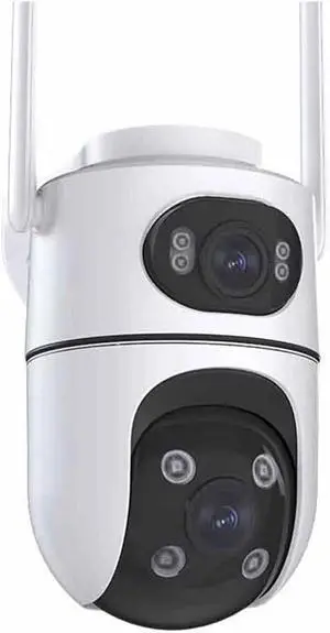 4K HD 2K Dual Lens PTZ IP Camera Outdoor Auto Tracking Security Camera with Night Vision & Waterproof Design(US Plug,4MP add 64G) 4K HD 2K Dual Lens PTZ IP Camera Outdoor Auto Tracking Security Camera with Night Vision & Waterproof Design(US Plug,4MP add 64G)