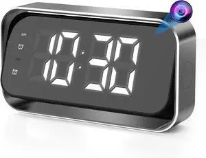 4K FHD Security Mini Camera Alarm Clock, 2.4G&5G WiFi Nanny Cam with Night Vision and Motion Detection Alert, Wide Angle Surveillance Camera for Pet Baby Monitoring, APP Remote Control by Mobile Phone 4K FHD Security Mini Camera Alarm Clock, 2.4G&5G WiFi Nanny Cam with Night Vision and Motion Detection Alert, Wide Angle Surveillance Camera for Pet Baby Monitoring, APP Remote Control by Mobile Phone