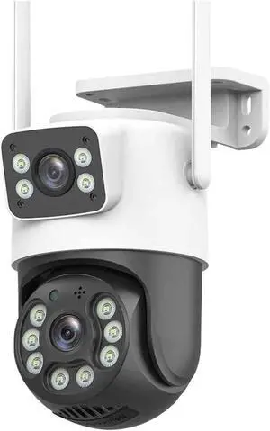 4K 8MP WiFi Surveillance Camera, Dual Lens, 4X Digital Zoom, AI Human Detect,Outdoor Security PTZ IP Cameras(EU Plug,8MP ADD 32G) 4K 8MP WiFi Surveillance Camera, Dual Lens, 4X Digital Zoom, AI Human Detect,Outdoor Security PTZ IP Cameras(EU Plug,8MP ADD 32G)