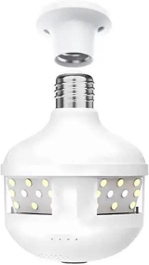 6MP E27 Bulb WiFi Security Camera with Spotlight, Full Color Night Vision, Two-Way Audio, 360° Panoramic Wireless Surveillance Camera(Camera add 128G Card) 6MP E27 Bulb WiFi Security Camera with Spotlight, Full Color Night Vision, Two-Way Audio, 360° Panoramic Wireless Surveillance Camera(Camera add 128G Card)