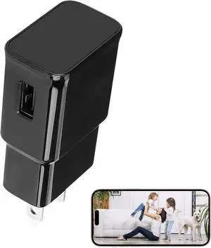 Hidden Spy Camera, USB Charger Design, 1080P HD, Motion Detection, Loop Recording, WiFi, Indoor Home Security Nanny Cam Hidden Spy Camera, USB Charger Design, 1080P HD, Motion Detection, Loop Recording, WiFi, Indoor Home Security Nanny Cam