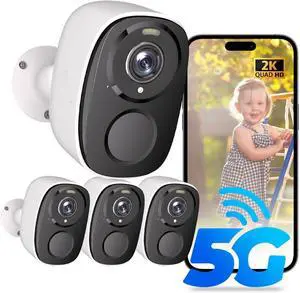 ELECCTV Upgraded 5G/2.4G WiFi Security Cameras Wireless Outdoor,2K Battery Powered Home Indoor Camera with AI Motion Detection, Siren,Color Night Vision, 2-Way Talk, IP65, Works/Alexa, Cloud/SD ELECCTV Upgraded 5G/2.4G WiFi Security Cameras Wireless Outdoor,2K Battery Powered Home Indoor Camera with AI Motion Detection, Siren,Color Night Vision, 2-Way Talk, IP65, Works/Alexa, Cloud/SD