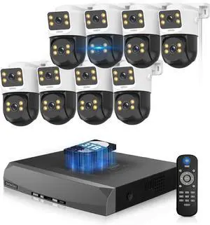 4K PoE Security Camera System Outdoor, PTZ Wired Video Surveillance Systems 4K PoE Security Camera System Outdoor, PTZ Wired Video Surveillance Systems