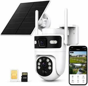 Bestmotoring 4G LTE Cellular Security Camera, Solar 2K Dual-Lens PTZ Camera Bestmotoring 4G LTE Cellular Security Camera, Solar 2K Dual-Lens PTZ Camera