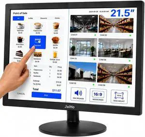 21.5-Inch Touchscreen Monitor, 1920x1080 Full HD 16:10 Display, 400cd/m² High Brightness, BNC HDMI VGA AV USB Input, Responsive Touch Screen for Self-Service Kiosk Industrial CCTV Security 21.5-Inch Touchscreen Monitor, 1920x1080 Full HD 16:10 Display, 400cd/m² High Brightness, BNC HDMI VGA AV USB Input, Responsive Touch Screen for Self-Service Kiosk Industrial CCTV Security